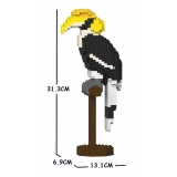 Jekca - Great Hornbill 01S - Lego - Sculpture - Construction - 4D - Brick Animals - Toys