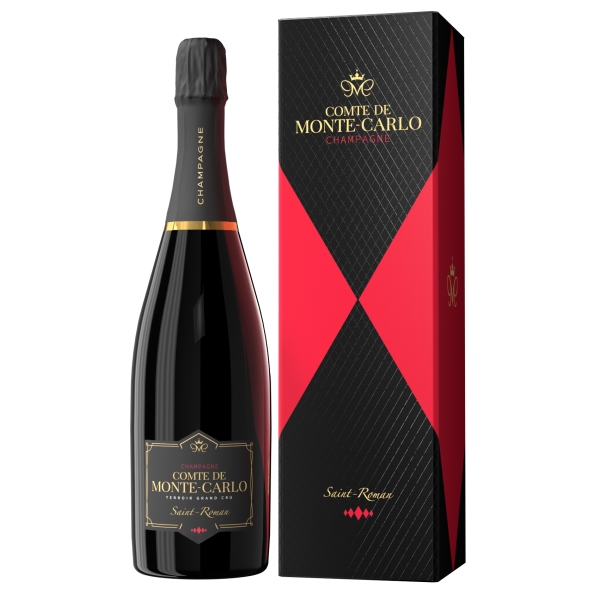 Champagne Comte de Monte-Carlo - Saint-Roman - Gift Box - Luxury Limited Edition - 750 ml