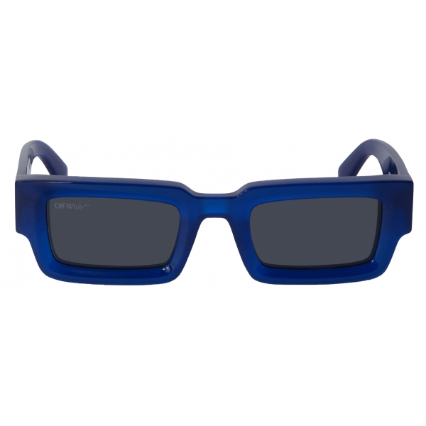 Off-White c/o Virgil Abloh Manchester Rectangular Frame Sunglasses in Blue