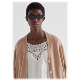 Prada - Prada Symbole - Cat Eye Sunglasses - Black Slate Gray - Prada Collection - Sunglasses - Prada Eyewear