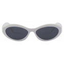 Prada - Prada Symbole - Cat Eye Sunglasses - Chalk White Slate Gray - Prada Collection - Sunglasses - Prada Eyewear