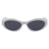 Prada - Prada Symbole - Cat Eye Sunglasses - Chalk White Slate Gray - Prada Collection - Sunglasses - Prada Eyewear