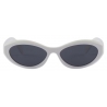 Prada - Prada Symbole - Cat Eye Sunglasses - Chalk White Slate Gray - Prada Collection - Sunglasses - Prada Eyewear