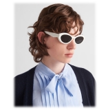 Prada - Prada Symbole - Cat Eye Sunglasses - Chalk White Slate Gray - Prada Collection - Sunglasses - Prada Eyewear