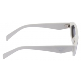 Prada - Prada Symbole - Cat Eye Sunglasses - Chalk White Slate Gray - Prada Collection - Sunglasses - Prada Eyewear