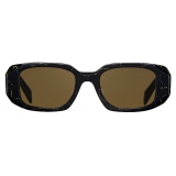 Prada - Prada Symbole - Geometric Sunglasses - Marble Black Yellow Loden - Prada Collection - Sunglasses