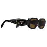 Prada - Prada Symbole - Geometric Sunglasses - Marble Black Yellow Loden - Prada Collection - Sunglasses