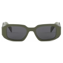 Prada - Prada Symbole - Geometric Sunglasses - Sage Green Black Slate Gray - Prada Collection - Sunglasses