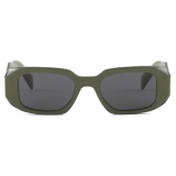 Prada - Prada Symbole - Geometric Sunglasses - Sage Green Black Slate Gray - Prada Collection - Sunglasses