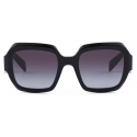 Prada - Prada Symbole - Oversized Sunglasses - Black Gradient Smoke Gray - Prada Collection - Sunglasses