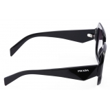 Prada - Prada Symbole - Oversized Sunglasses - Black Gradient Smoke Gray - Prada Collection - Sunglasses