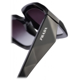 Prada - Prada Symbole - Oversized Sunglasses - Black Gradient Smoke Gray - Prada Collection - Sunglasses