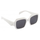 Prada - Prada Symbole - Oversized Sunglasses - Chalk White Slate Gray - Prada Collection - Sunglasses