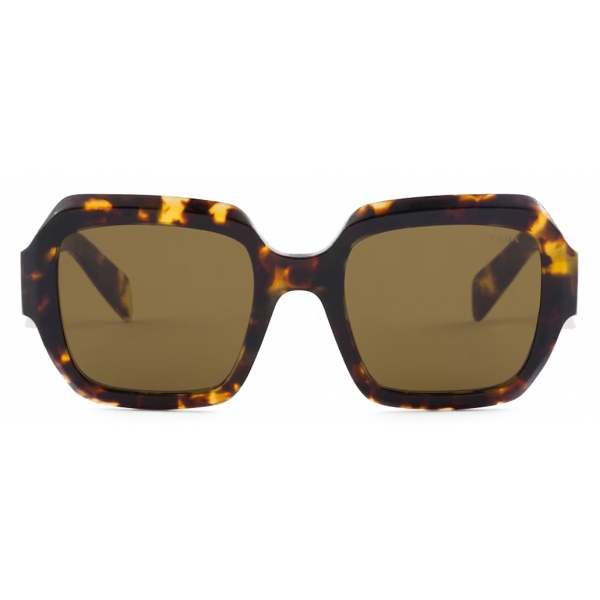 Prada - Prada Symbole - Oversized Sunglasses - Honey Tortoiseshell Loden Green - Prada Collection