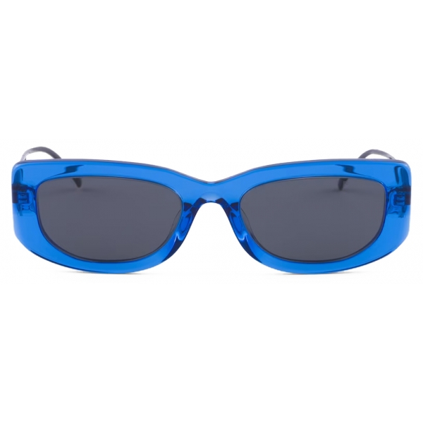 Prada - Prada Symbole - Rectangular Sunglasses - Crystal Electric Blue Slate Gray - Prada Collection