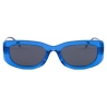 Prada - Prada Symbole - Rectangular Sunglasses - Crystal Electric Blue Slate Gray - Prada Collection