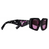 Prada - Prada Symbole - Geometric Sunglasses - Black Fuxia Flash - Prada Collection - Sunglasses - Prada Eyewear