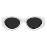 Prada - Prada Symbole - Oval Sunglasses - Chalk White Slate Gray - Prada Collection - Sunglasses