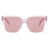 Prada - Prada Eyewear - Rectangular Sunglasses - Geranium Pink Crystal Petal Pink - Prada Collection