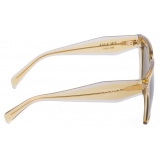 Prada - Prada Eyewear Collection - Occhiali da Sole Rettangolare - Ocra Grigio Cristallo Loden - Prada Collection