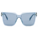 Prada - Prada Eyewear - Rectangular Sunglasses - Peacock Blue Crystal Sky Blue - Prada Collection