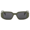 Prada - Prada Eyewear - Rectangular Sunglasses - Peacock Blue Crystal Sky Blue - Prada Collection