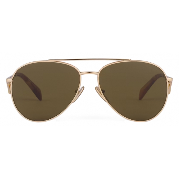 Prada - Prada Symbole - Aviator Sunglasses - Pale Gold Loden - Prada ...