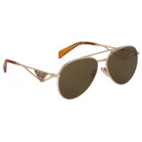 Prada - Prada Symbole - Aviator Sunglasses - Pale Gold Loden - Prada Collection