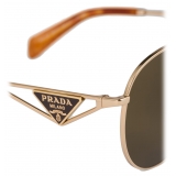 Prada - Prada Symbole Collection - Occhiali da Sole Aviatore - Oro Loden - Prada Collection
