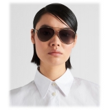 Prada - Prada Symbole - Aviator Sunglasses - Pale Gold Gradient Smoke Gray - Prada Collection