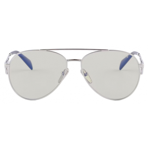 Prada - Prada Symbole - Aviator Sunglasses - Silver Blue - Prada Collection - Sunglasses - Prada Eyewear