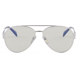 Prada - Prada Symbole - Aviator Sunglasses - Silver Blue - Prada Collection - Sunglasses - Prada Eyewear