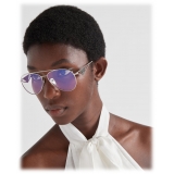 Prada - Prada Symbole - Aviator Sunglasses - Silver Blue - Prada Collection - Sunglasses - Prada Eyewear