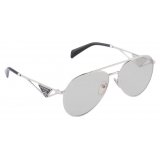 Prada - Prada Symbole - Aviator Sunglasses - Silver Blue - Prada Collection - Sunglasses - Prada Eyewear