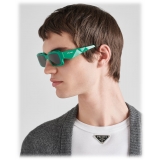 Prada - Prada Symbole - Rectangular Sunglasses - Mango Slate Gray - Prada Collection - Sunglasses