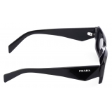 Prada - Prada Symbole - Rectangular Sunglasses - Black Slate Gray - Prada Collection