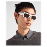 Prada - Prada Symbole - Rectangular Sunglasses - Chalk White Slate Gray - Prada Collection