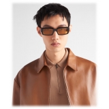 Prada - Prada Symbole - Rectangular Sunglasses - Black Ochre - Prada Collection