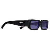 Prada - Prada Symbole - Rectangular Sunglasses - Black Blue Purple - Prada Collection - Sunglasses - Prada Eyewear