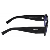 Prada - Prada Symbole - Rectangular Sunglasses - Black Blue Purple - Prada Collection - Sunglasses - Prada Eyewear