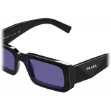 Prada - Prada Symbole - Rectangular Sunglasses - Black Blue Purple - Prada Collection - Sunglasses - Prada Eyewear