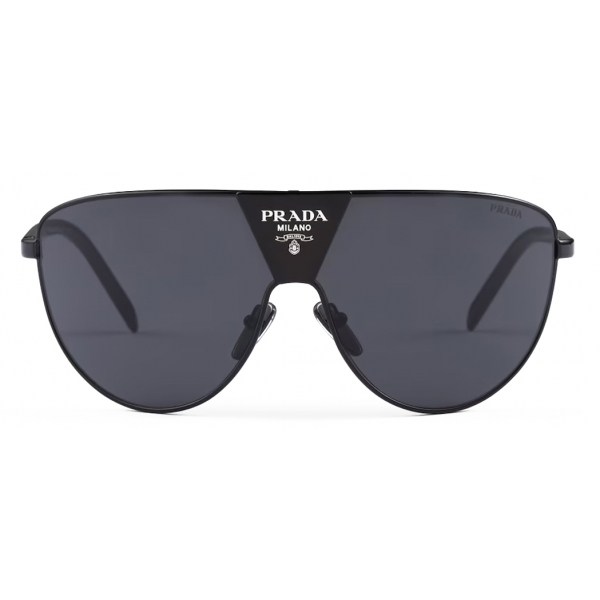 Prada - Prada Runway - Mask Sunglasses - Black Slate Gray - Prada Collection - Sunglasses