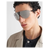 Prada - Prada Runway - Mask Sunglasses - Silver Chrome - Prada Collection - Sunglasses - Prada Eyewear