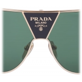 Prada - Prada Runway Collection - Occhiali da Sole Maschera - Oro Verde Bosco - Prada Collection