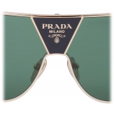 Prada - Prada Runway - Mask Sunglasses - Gold Wood Green - Prada Collection - Sunglasses - Prada Eyewear