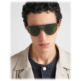 Prada - Prada Runway - Mask Sunglasses - Gold Wood Green - Prada Collection - Sunglasses - Prada Eyewear