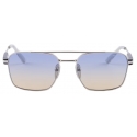 Prada - Prada Eyewear - Rectangular Sunglasses - Silver Iris Shaded Sun - Prada Collection