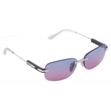 Prada - Prada Eyewear - Rectangular Sunglasses - Silver Wave Blue - Prada Collection - Sunglasses - Prada Eyewear