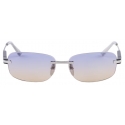 Prada - Prada Eyewear Collection - Occhiali da Sole Rettangolare - Argento Iris Sfumate Sole - Prada Collection