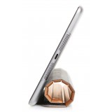 Woodcessories - Walnut / Silver Metal / Leather / Transclucent Hardcover - iPad Mini 4 - Flip Case - Eco Guard Metal & Wood